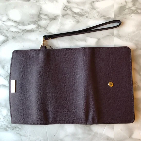 Kate Spade Plum Purple Phone Wristlet Wallet Purse Detachable Wristband Loop - Picture 6 of 15